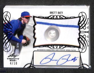 2021 Leaf Trinity:  Brett Baty {SP}...Serial# 4/10  {Autograph}