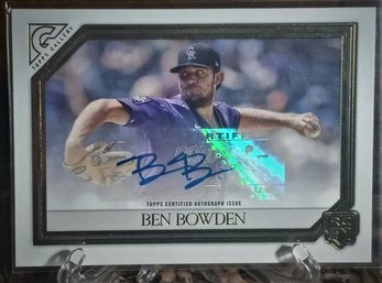 2021 Topps Gallery:  Ben Bowden {Certified Autograph}