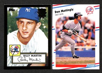 1988 Fleer & 2001 Topps:  Billy Martin & Don Mattingly