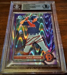 2022 Bowman Chrome:  Blaze Jordan- 'Rare In Person Auto'  {BGS Certified Authentic Autograph}...SP #226/250