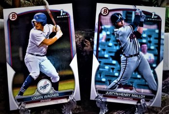 2023 Bowman Chrome: Logan Wagner & Justyn-Henry Malloy   {2-Card 'Bowman 1st' Lot}