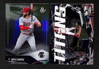 2021 Bowman Platinum & 2023 Topps Chrome:  Bryce Harper