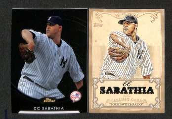 2010 & 2013 Topps Finest & Topps Calling Card:  C.C. Sabathia