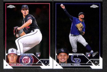 2021 Topps Chrome:  Cade Cavalli & Ezequial Tovar