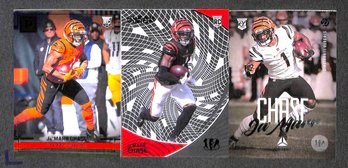 2021 Panini Chronicles, Clear & Luminance: Ja'Marr Chase { 3 Rookie Cards}