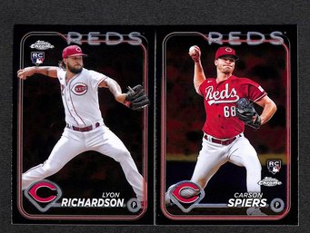 2024 Topps Chrome:  Lyon Richardson {RC} & Carson Spiers {RC}