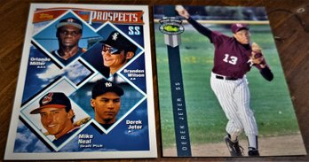 1994 Topps & 1992 Classic:  Derek Jeter {Hall Of Famer}...Brilliant 2-Card Lot