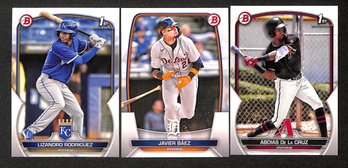 2023 Bowman Chrome:  Lizandro Rodriguez {1st}, Javier Baez & Abdias De La Cruz {1st}