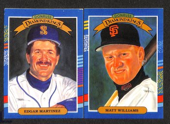 1990 Leaf Donruss {Diamond Kings}:  Edgar Martinez & Matt Williams {1 Hall Of Famer}