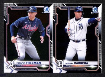 2021 Bowman Chrome: Freddie Freeman & Miguel Cabrera