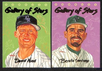 1993 Donruss:  David Nied & Benito Santiago {Gallery Of Stars}