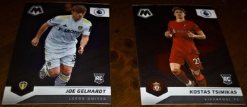 2021 Panini Prizm Mosaic Premier League Soccer Cards:  Joe Gelhardt & Kostas Tsimikas {Rookie Cards}