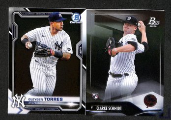 2021 Bowman Chrome & Platinum:  Gleyber Torres & Clark Schmidt {RC}