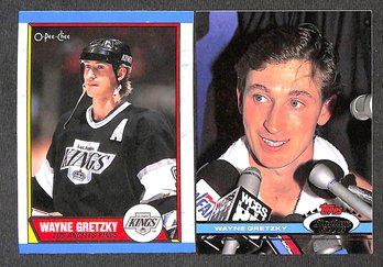 1989 O-Pee-Chee & 1991 Topps Stadium Club:  Wayne Gretzky