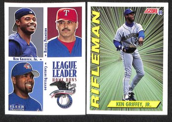 1991 Score & 2000 Fleer:  Ken Griffey, Jr. {2-Card Lot}