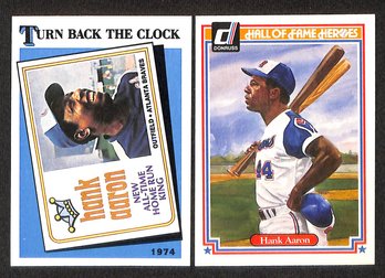 1989 Topps & 1983 Donruss:  Hank Aaron {2-Card Lot}