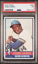 1976 Topps:  Hank Aaron - PSA 1