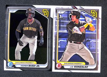 2024 Bowman:  Homer Bush, Jr. {RC} & J.D. Gonzalez {1st}