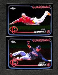 2024 Topps Chrome: Jose' Ramirez & Steven Kwon {2-Card Lot}