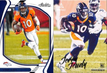 2020 & 2021 Panini Chronicles Luminance & Absolute:  Jerry Jeudy {2 Card Lot}