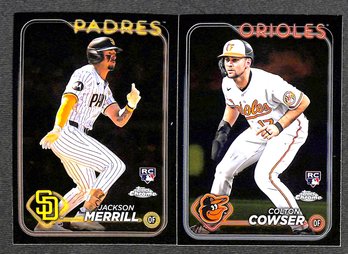 2024 Topps Chrome:  Jackson Merrill {RC} & Colton Cowser {RC}