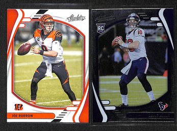 2021 Panini Absolute:  Joe Burrow & Davis Mills {RC}