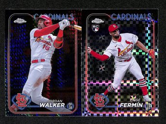 2024 Topps Chrome:  Jordan Walker & Jose Fermin {RC & X-fractor}