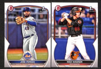 2023 Bowman:  Jose Peroza & Max Wagner {2-Card 1st Lot'