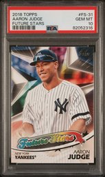 2018 Topps:  Aaron Judge 'Future Stars'...PSA '10' Gem Mint