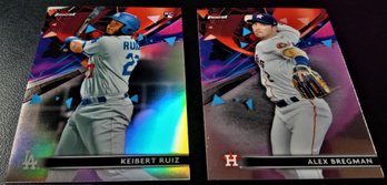 2021 Topps Finest:  Keibert Ruiz {RC} & Alex Bregman {2-Card Lot}