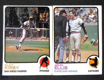 1973 Topps:  Clay Kirby & John Ellis {High Numbers}