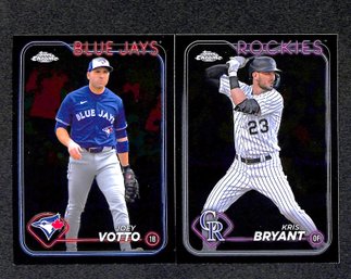 2024 Topps Chrome:  Joey Votto & Kris Bryant {2-Card Lot}