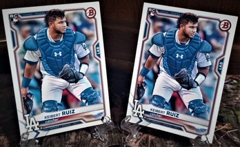 2021 Bowman:  Keibert Ruiz...{2 Card 'Rookie' Lot}