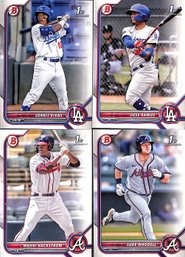 2022 Bowman Chrome:  Jorbit Vivas, Jose Ramos, Manki Backstrom & Luke Waddell...{4-Card Bowman 1st}