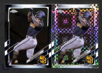 2021 Topps Chrome:  Luis Campusano {2 X RC & 1 Mojo Refractor}