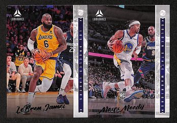 2021-22 Panini Chronicles Luminance:  Lebron James & Moses Moody {RC}