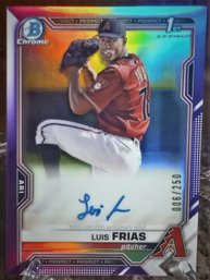 2021 Bowman Chrome:  Luis Frias {Bowman 1st}...(Bowman 1st Card - Certified Autograph)...SP # 006/250