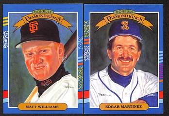 1990 Leaf Donruss {Diamond Kings}:  Matt Williams & Edgar Martinez