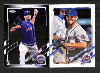 2021 Topps Chrome & 2021 Topps:  David Peterson {RC}  & Carlos Carrasco