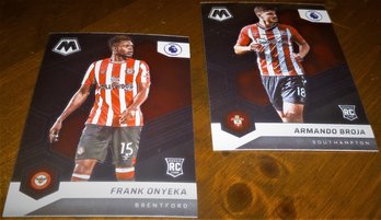 2021-22 Panini Mosaic Premier League Soccer Cards:  Frank Onyeka & Armando Broja {Rookie Cards}