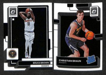 2022-23 Panini - Donruss Optic Basketball:  Bruce Brown & Christian Braun {RC}