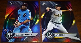 2022 Bowman Platinum:  Brandon Marsh & JP Sears {2 Card Rookie Lot}