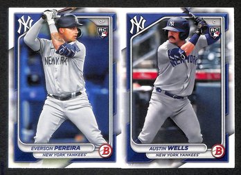 2024 Bowman:  Everson Pereira & Austin Wells {2 -Rookie Card Lot}