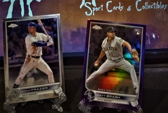 Topps Chrome - 2022 Update Series:  Adam Frazier & Matt Brash (RC) {2-Card Lot W/ Purple Parallel}