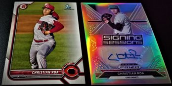 2020-21 Panini Prizm Draft Picks & 2022 Bowman Chrome:  Christian Roa (Autograph Certified}