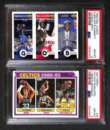 1981 Topps & 1996 Upper Deck:  Celtics Leaders & Kobe Bryant & Kevin Garnett {RC}...PSA NM/MT '8'