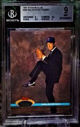 1991 Stadium Club:  Nolan Ryan - BGS 'Mint' 9