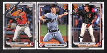 2024 Bowman:  Marco Luciano {RC}, Carson Whisenhunt {1st} & Jung-Hoo Lee {RC}