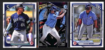 2024 Bowman:  Julio Rodriguez, Xavier Isaac & Xavier Isaac {3-Card Lot}