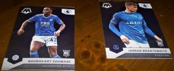 2021-22 Panini Prizm Mosaic Premier League Soccer Cards:   Boubakary Soumare & Jarrad Branthwaite (Rookie Card